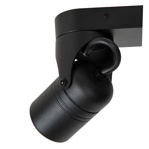 Lucide NIORT - Spot plafond Intérieur/Extérieur - 2xGU10 - IP44 - Noir - détail 2